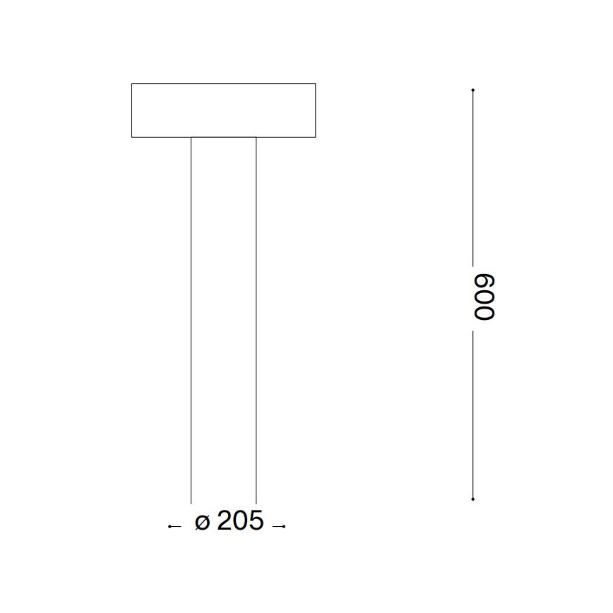 Lampă de exterior Ideal Lux 4xG9/15W/230V 60 cm IP44 antracit