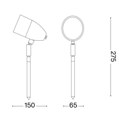 Lampă de exterior Ideal Lux INSIDE 1xG9/15W/230V 27,5 cm IP54 negru