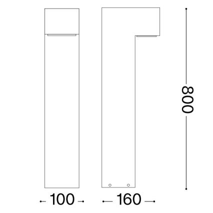 Lampă de exterior Ideal Lux SIRIO 2xG9/15W/230V IP44 alb