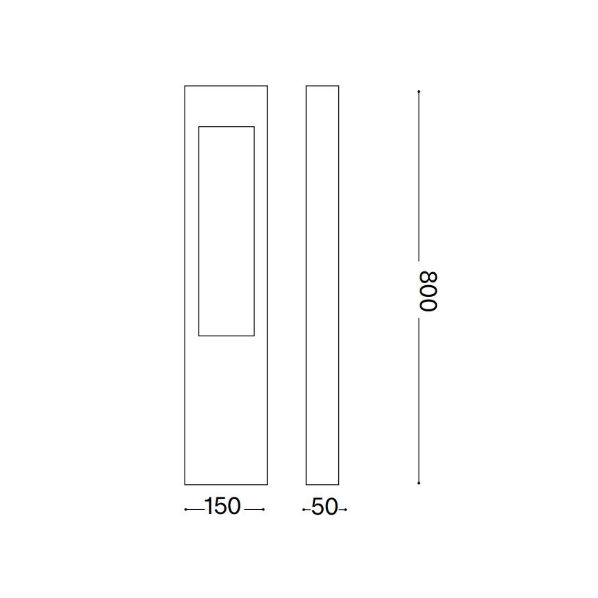 Lampă de exterior Ideal Lux VEGA 1xG9/15W/230V 80 cm IP44 maro
