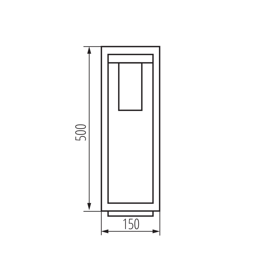 Lampă de exterior VIMO 1xE27/15W/230V 50 cm IP44 negru