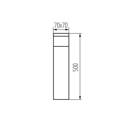Lampă de exterior DASTEN 1xG9/11W/230V 50 cm IP44 negru