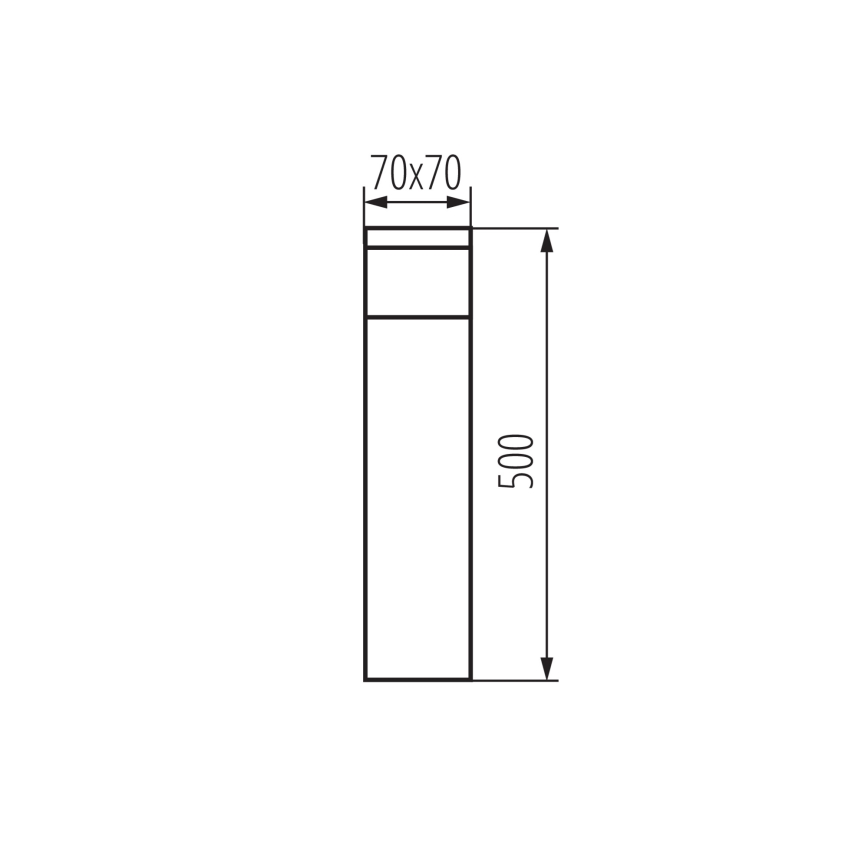 Lampă de exterior DASTEN 1xG9/11W/230V 50 cm IP44 negru