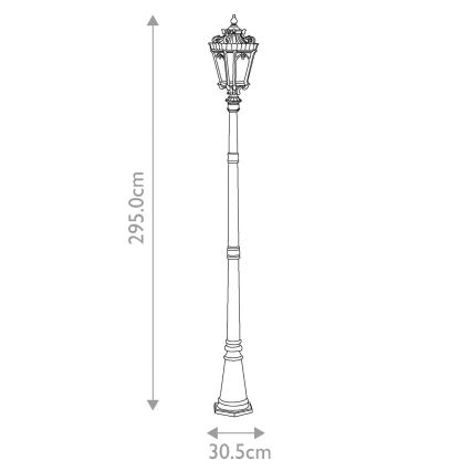 Lampă de exterior Kichler TOURNAI 3xE14/60W/230V IP44