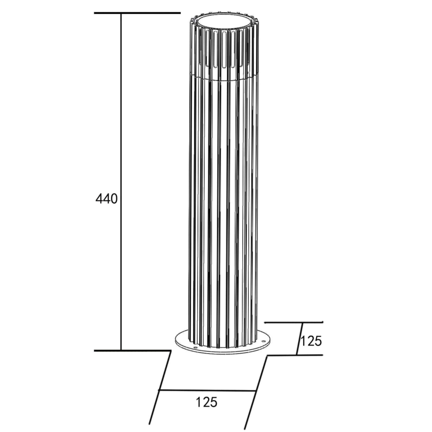 Lampă de exterior KUUSAMO 1xE27/20W/230V 44 cm IP54 graphite