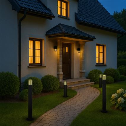 Lampă de exterior KUUSAMO 1xE27/20W/230V 74 cm IP54 graphite