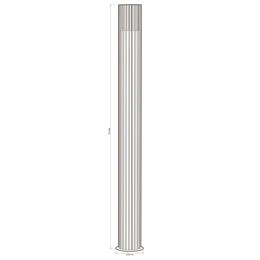Lampă de exterior KUUSAMO 1xE27/20W/230V 74 cm IP54 graphite