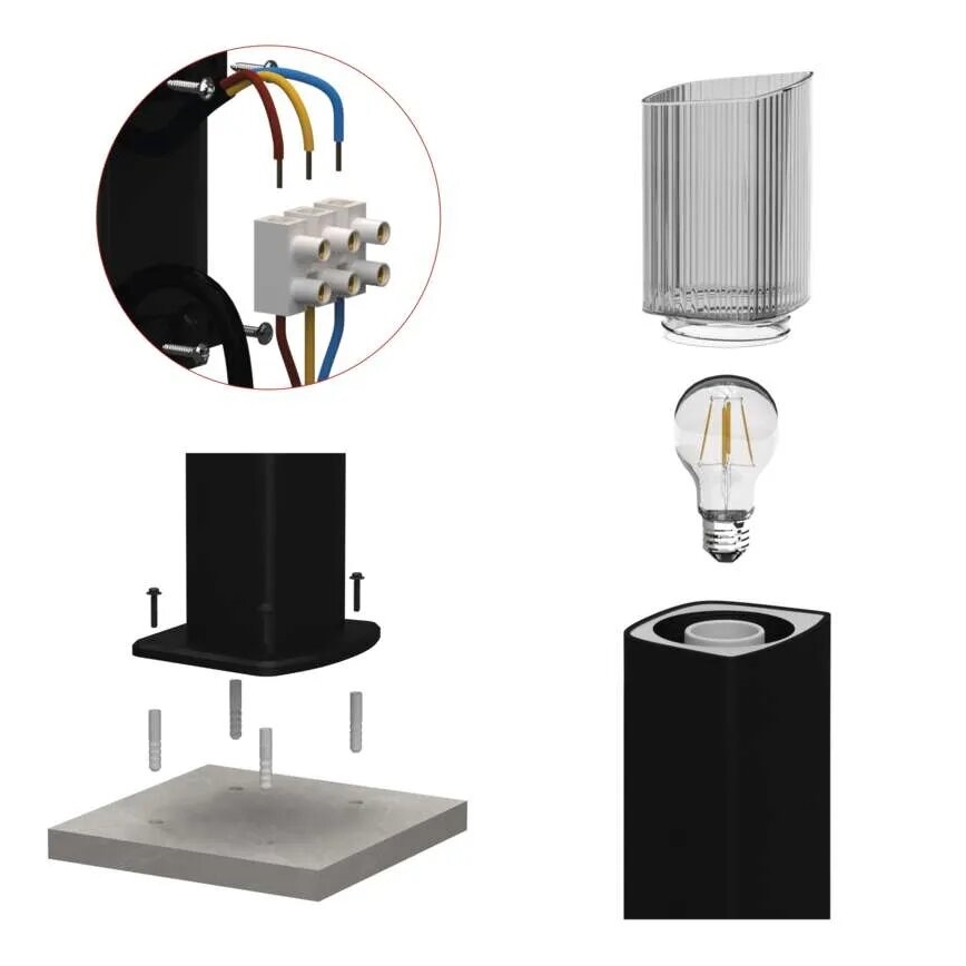 Lampă de exterior LANA 1xE27/25W/230V IP54 75 cm