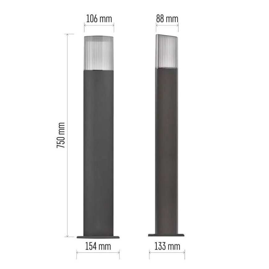 Lampă de exterior LANA 1xE27/25W/230V IP54 75 cm