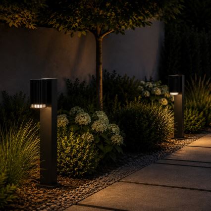 Lampă de exterior LANTHEA 1xGU10/11W/230V IP44 50 cm, neagră