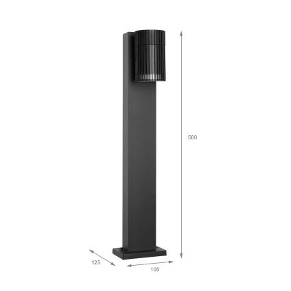 Lampă de exterior LANTHEA 1xGU10/11W/230V IP44 50 cm, neagră