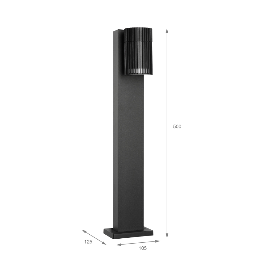 Lampă de exterior LANTHEA 1xGU10/11W/230V IP44 50 cm, neagră
