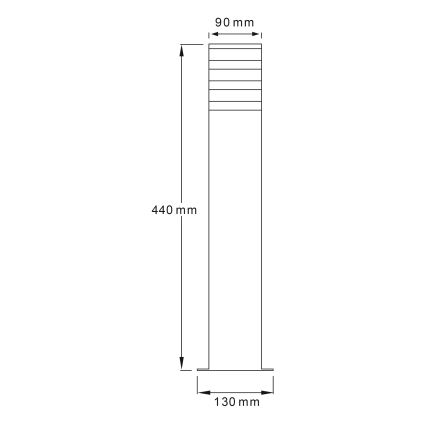 Lampă LED RGBW reglabilă în intensitate de exterior TEKSAS 1xE27/12W/230V 2700-6500K Wi-Fi 44 cm IP44 antracit