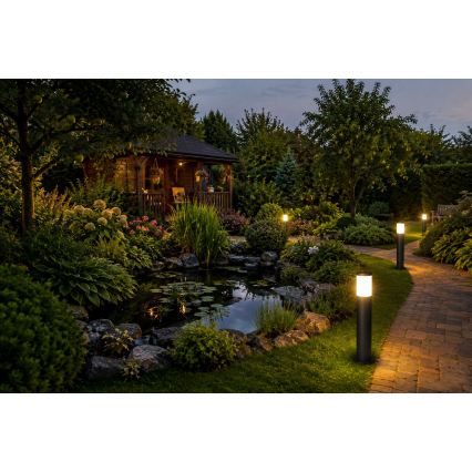 Lampă de exterior LOPPA, 1xE27/60W/230V, 45 cm, IP44, neagră