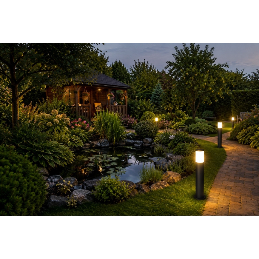 Lampă de exterior LOPPA, 1xE27/60W/230V, 45 cm, IP44, neagră