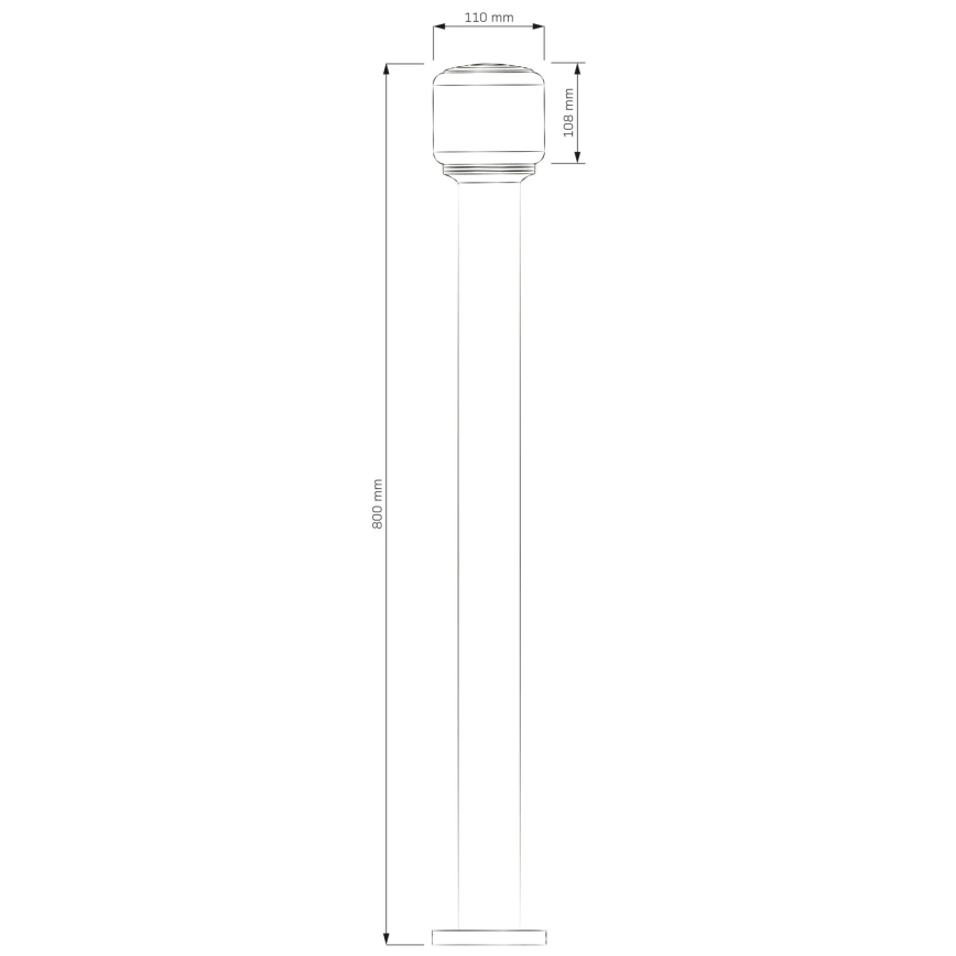 Lampă de exterior MADRID 1xE27/12W/230V, 80 cm, IP44, negru
