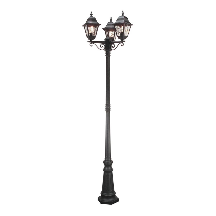 Lampă de exterior NORFOLK 3xE27/100W/230V IP43 negru Elstead