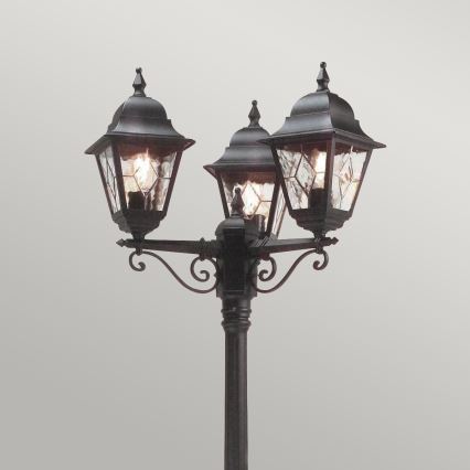 Lampă de exterior NORFOLK 3xE27/100W/230V IP43 negru Elstead