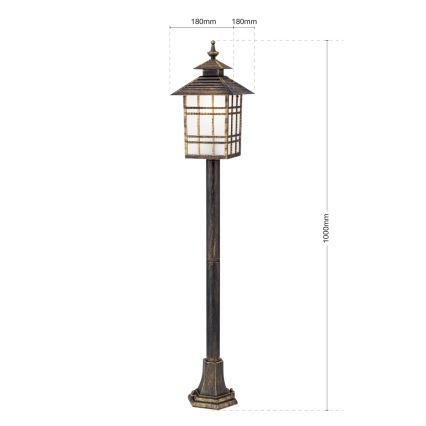 Lampă de exterior KIKO 1xE27/11W/230V IP44 bronz/patină