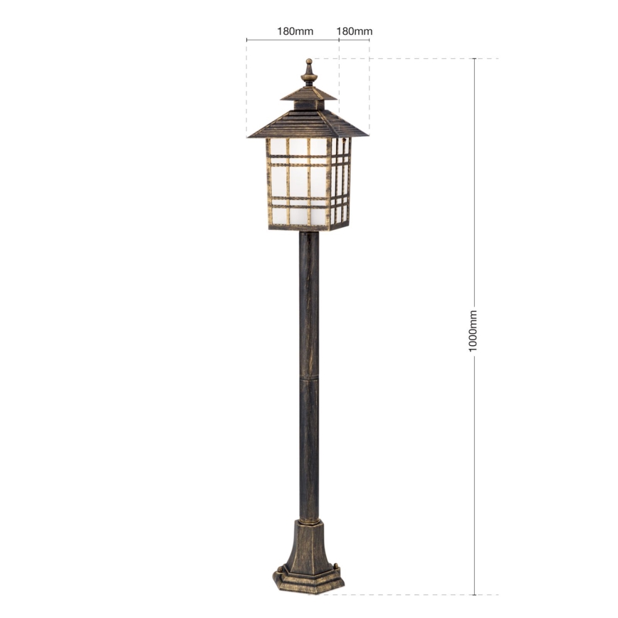 Lampă de exterior KIKO 1xE27/11W/230V IP44 bronz/patină