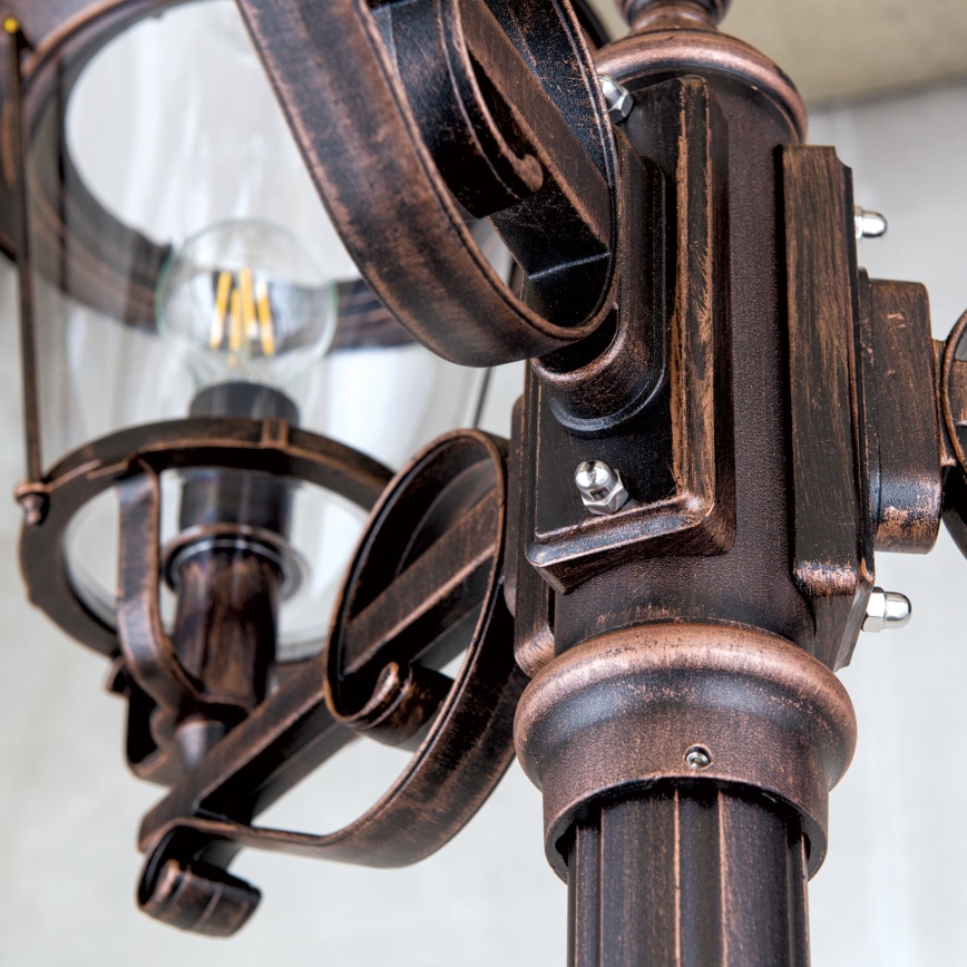 Lampă de exterior KENZO 3xE27/100W/230V IP44 bronz/patină