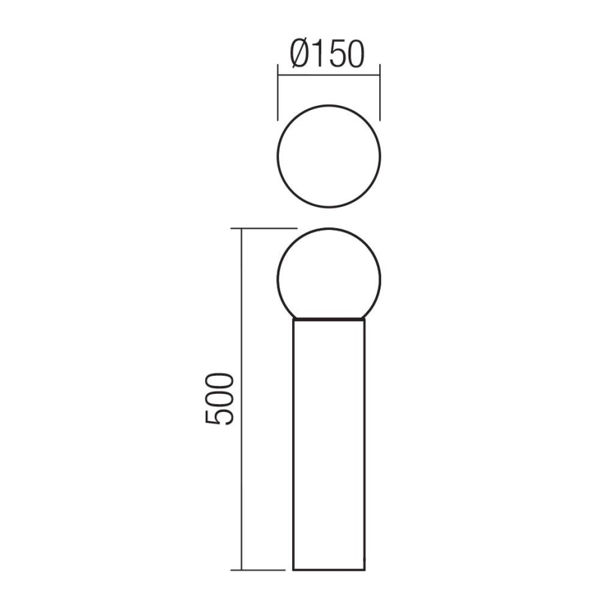 Lampă de exterior Redo 90642 BULK 1xE27/28W/230V 50 cm IP44 antracit