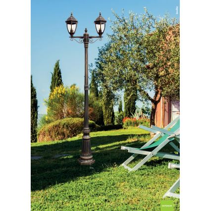 Lampă de exterior Redo 9609 SEVILLA 2xE27/42W/230V IP44 auriu/patină