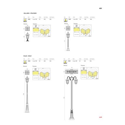 Lampă de exterior Redo YORK 9652, 1xE27/70W/230V, IP44, maro