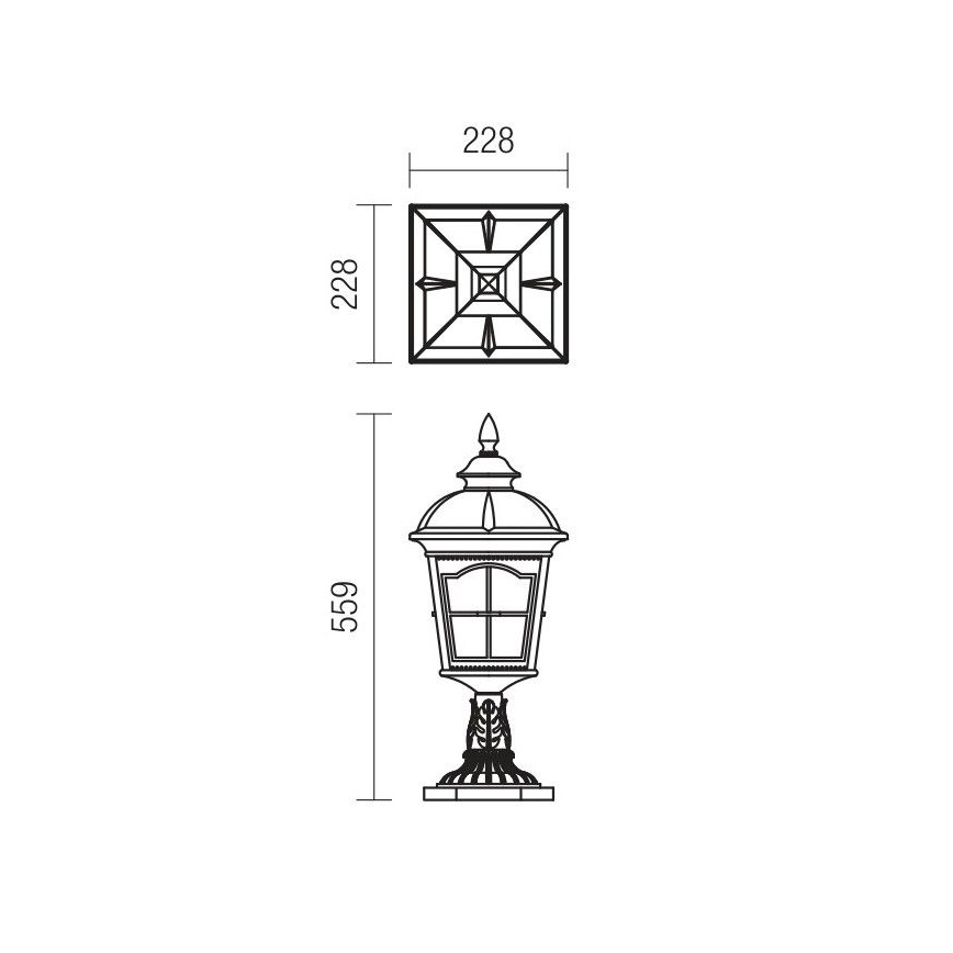 Lampă de exterior Redo YORK 9652, 1xE27/70W/230V, IP44, maro