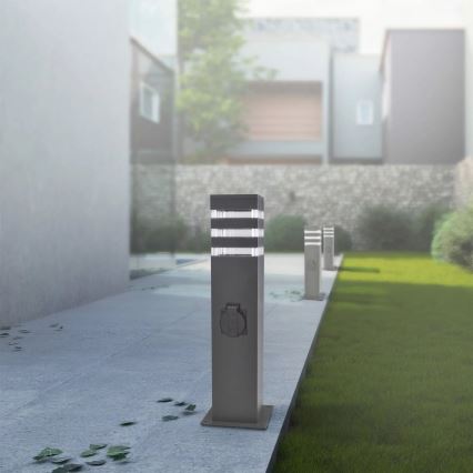 Lampă de exterior TEKSAS cu dulie 1xE27/20W/230V 44 cm IP44 antracit