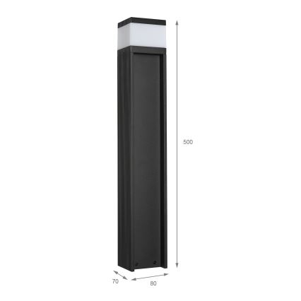 Lampă de exterior VESPER 1xG9/5W/230V IP44 50 cm neagră