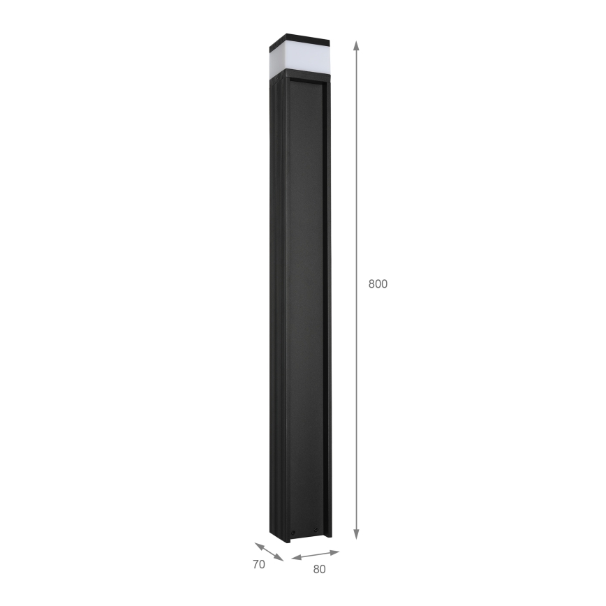 Lampă de exterior VESPER 1xG9/5W/230V IP44 80 cm neagră