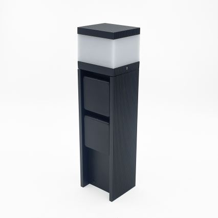 Lampă de exterior VESPER, cu 2 prize, 1xG9/5W/230V, IP44, 30 cm, neagră