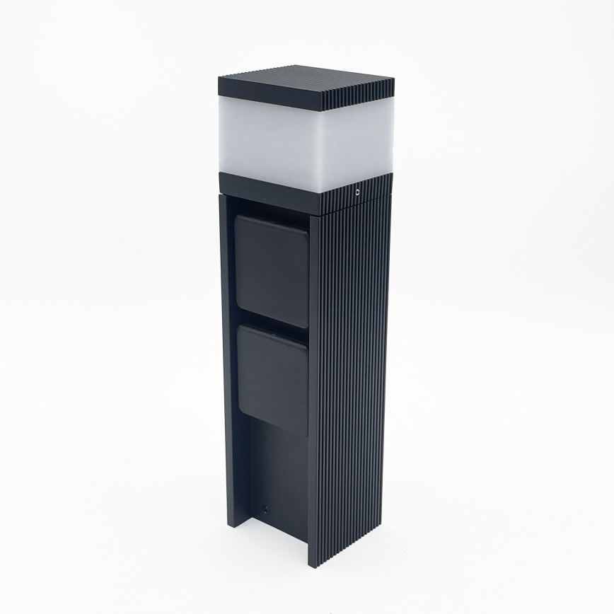 Lampă de exterior VESPER, cu 2 prize, 1xG9/5W/230V, IP44, 30 cm, neagră
