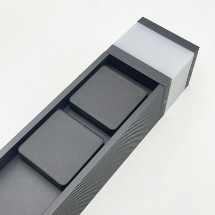 Lampă de exterior VESPER, cu 2 prize, 1xG9/5W/230V, IP44, 30 cm, neagră