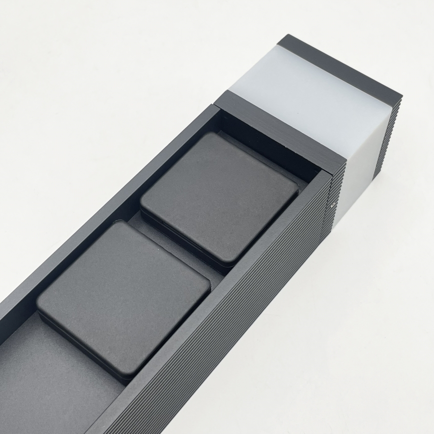 Lampă de exterior VESPER, cu 2 prize, 1xG9/5W/230V, IP44, 30 cm, neagră