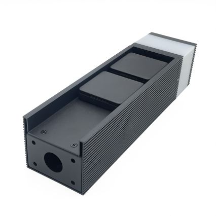 Lampă de exterior VESPER, cu 2 prize, 1xG9/5W/230V, IP44, 30 cm, neagră