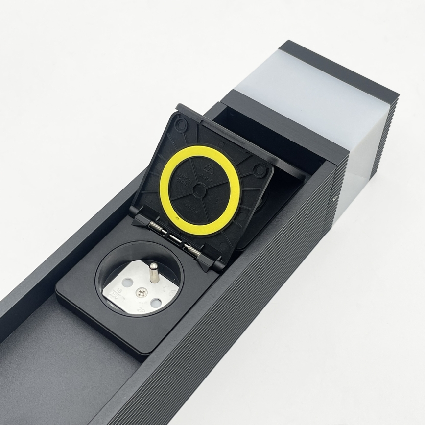 Lampă de exterior VESPER, cu 2 prize, 1xG9/5W/230V, IP44, 30 cm, neagră