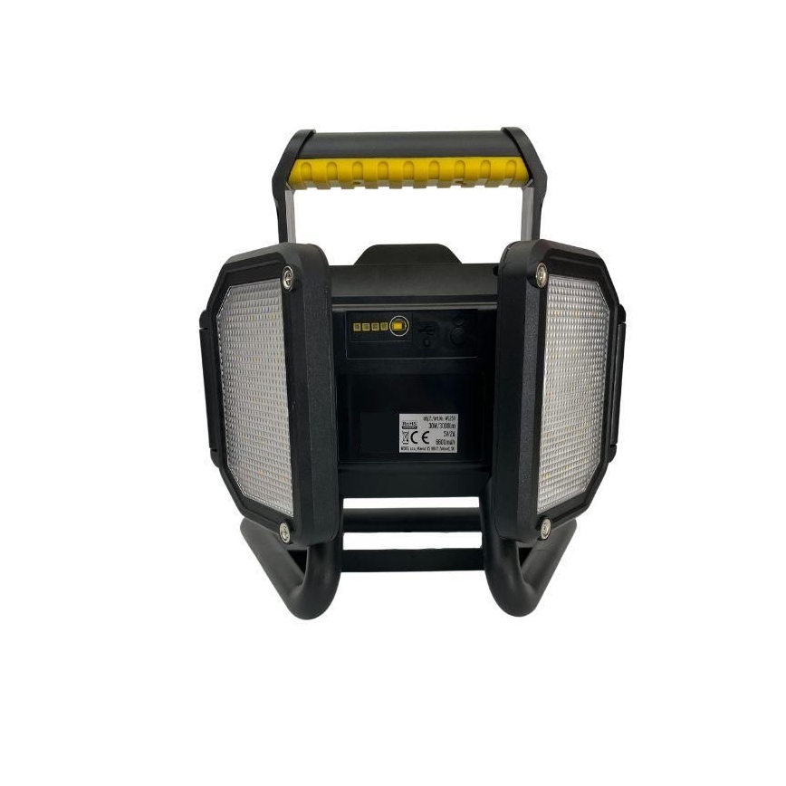 Lampă de lucru LED reglabilă/50W/5V 12000 mAh IP54