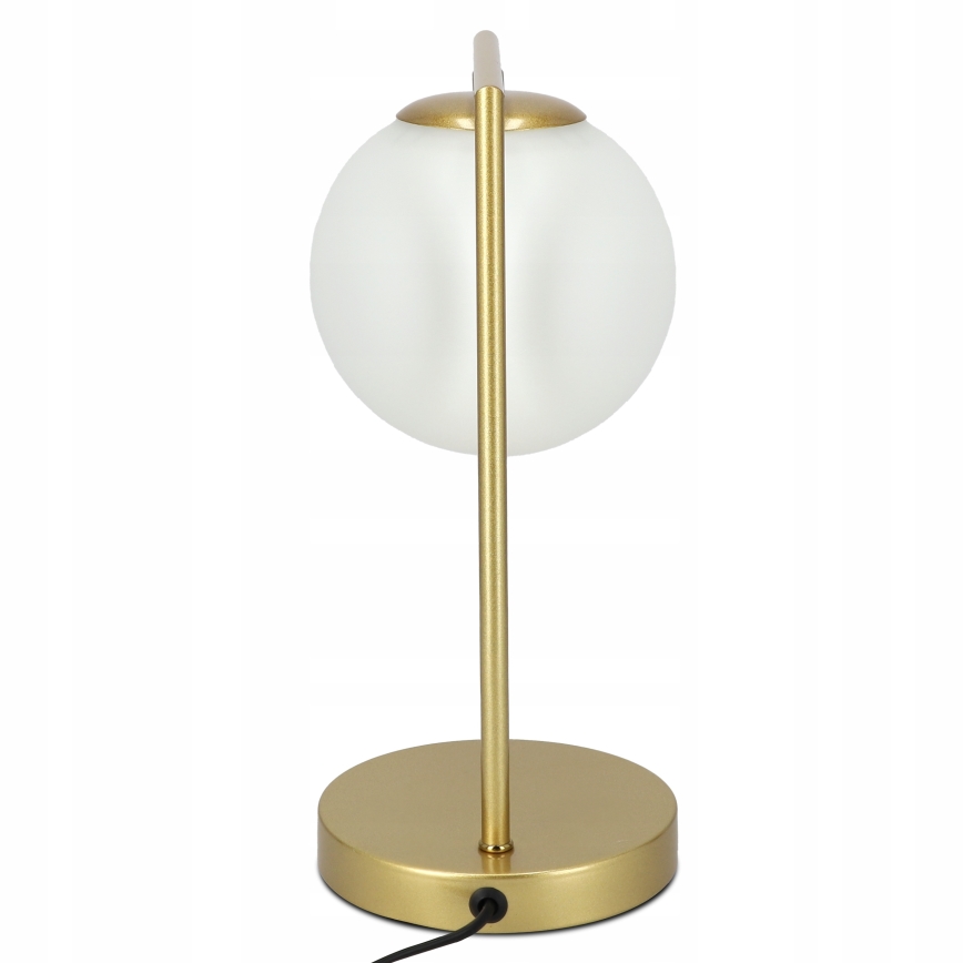 Lampă de masă 1x E27, 40 W, 230 V, auriu/alb