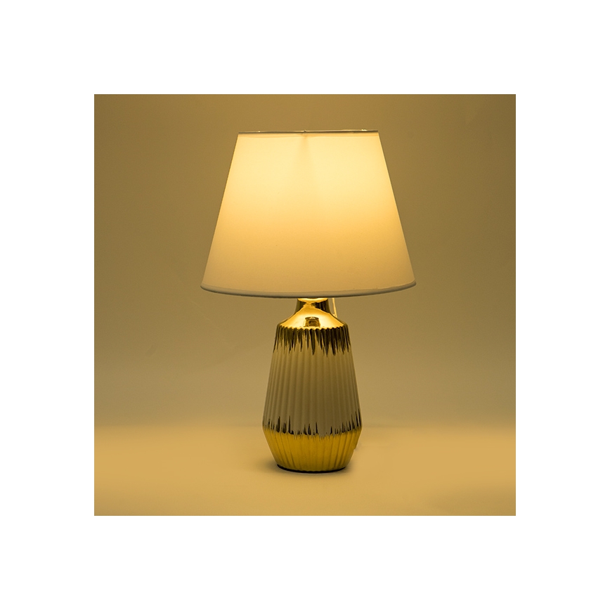 Lampă de masă 1xE14/40W/230V alb/auriu