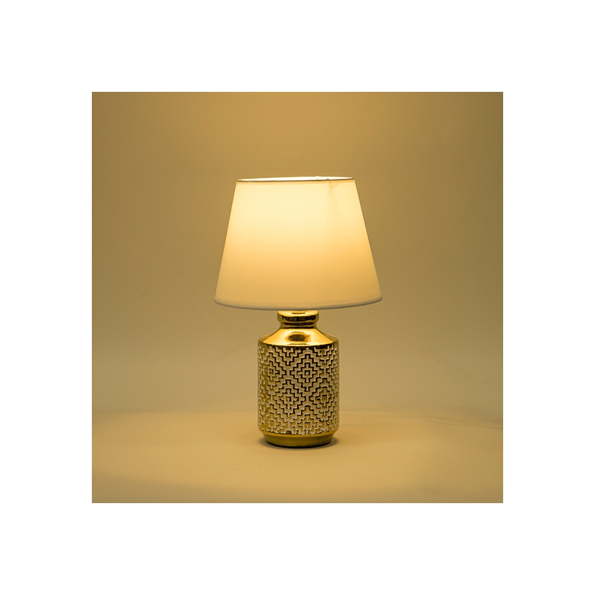 Lampă de masă 1xE14/40W/230V alb/auriu