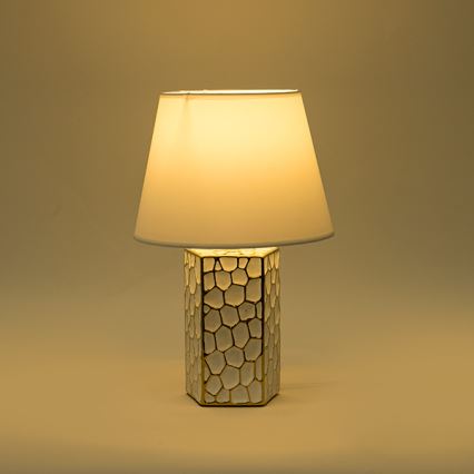 Lampă de masă 1xE14/40W/230V alb/auriu