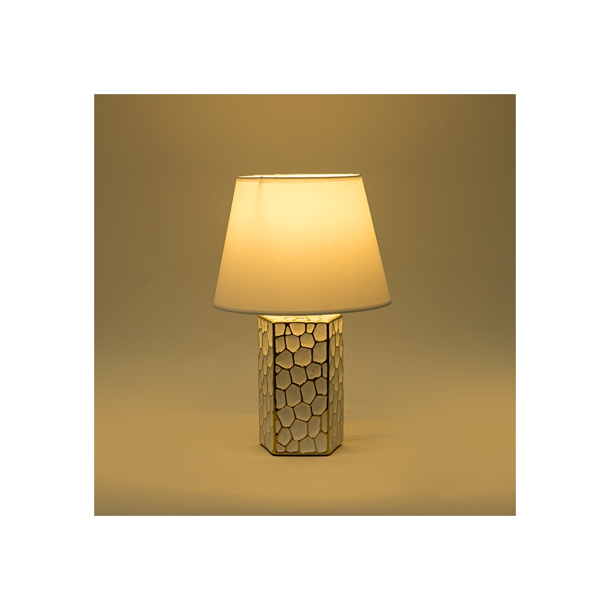 Lampă de masă 1xE14/40W/230V alb/auriu