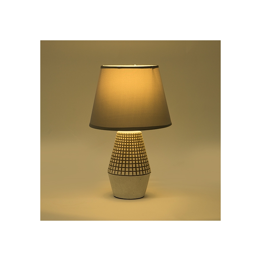 Lampă de masă 1xE14/40W/230V alb/gri