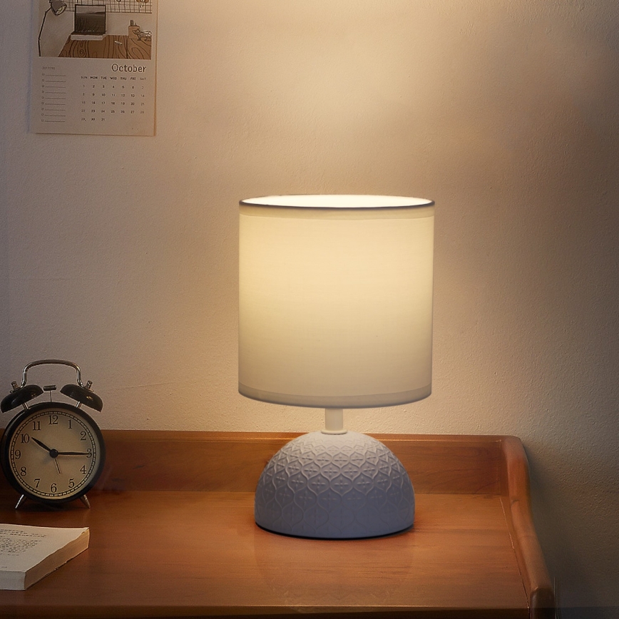 Lampă de masă 1xE14/40W/230V albastră/albă Aigostar