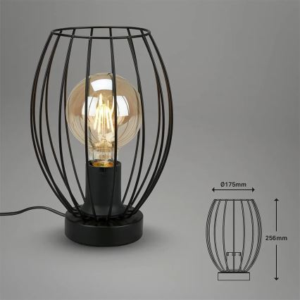 Lampă de masă 1xE27/25W/230V neagră