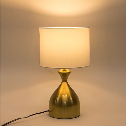 Lampă de masă 1xE27/40W/230V alb/auriu