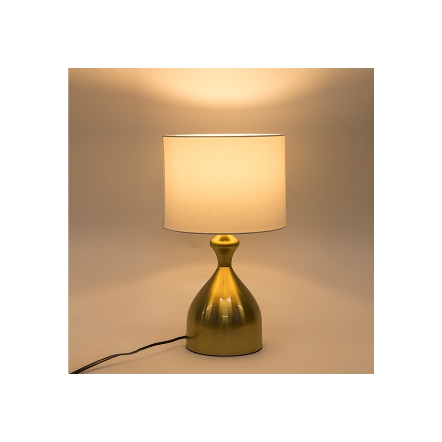 Lampă de masă 1xE27/40W/230V alb/auriu