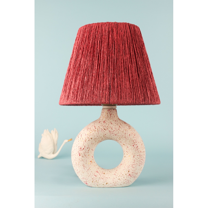 Lampă de masă 1xE27/40W/230V alb/roșu